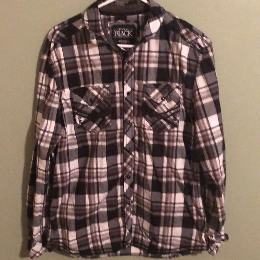 Plaid Snap Down